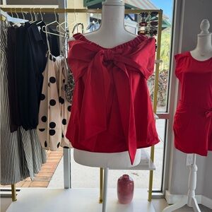 TCEC Scarlet Bow Blouse
